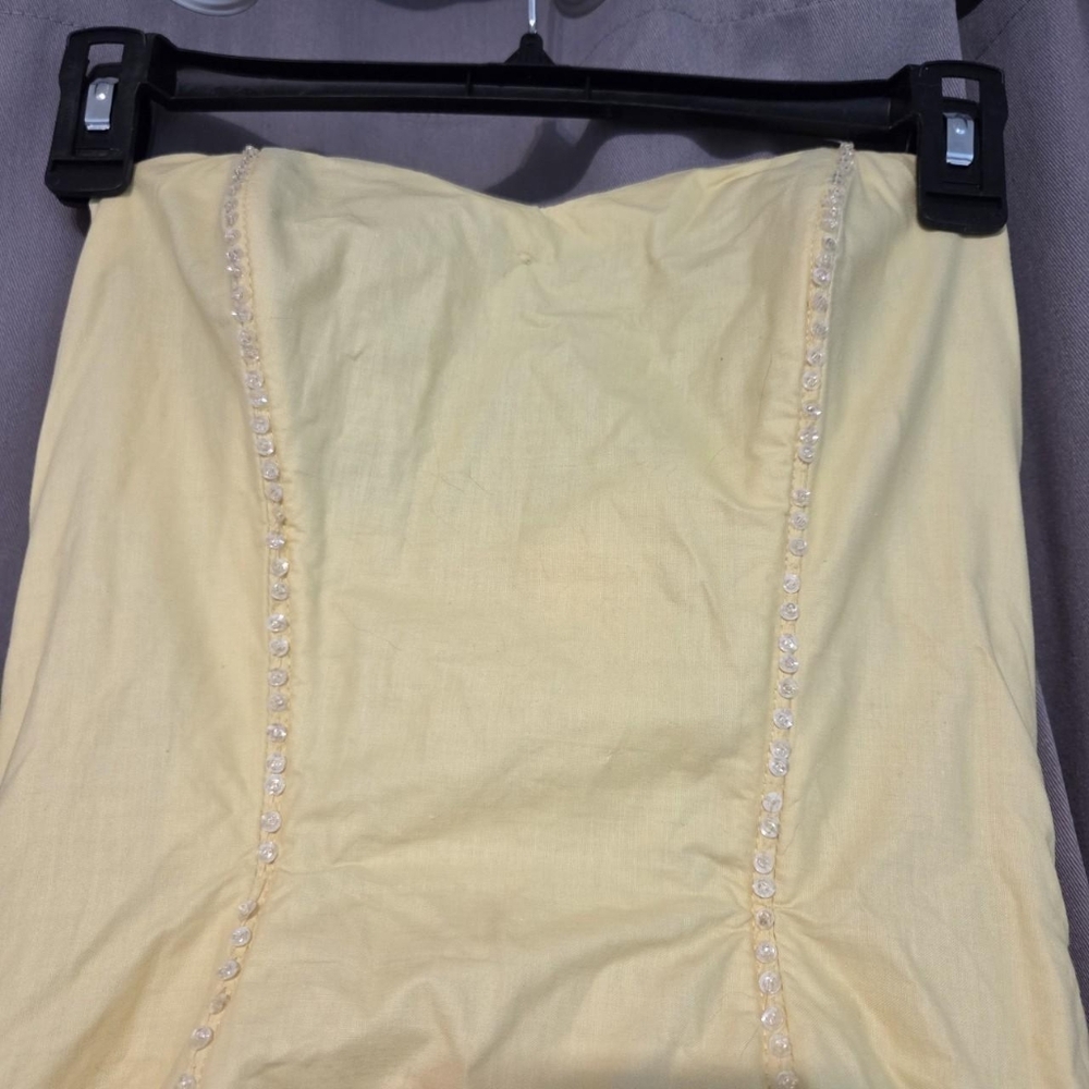 Vintage Yellow Prom Dress - Picture 2 of 6